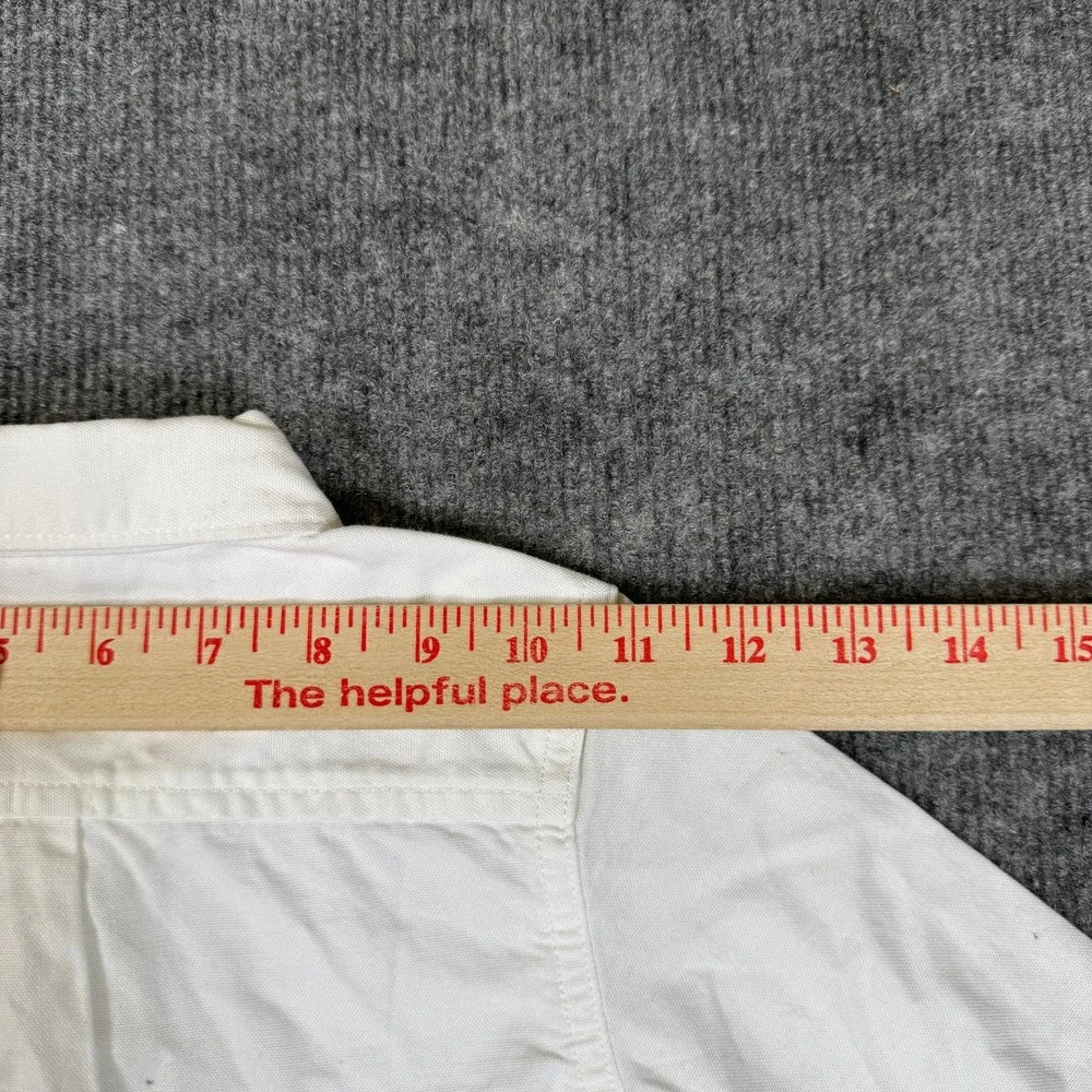 NWT Baby Gap Toddler Boys White Long Sleeve Button Down Shirt Bear Logo 4 Years